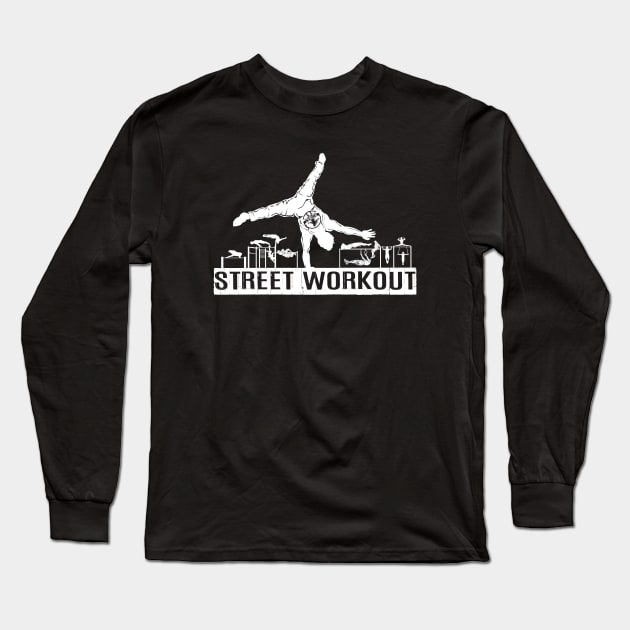 Street Workout - Mix Skills Long Sleeve T-Shirt by Speevector